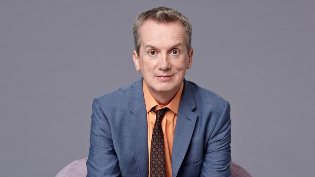 Article thumbnail: Frank Skinner in a blue suit seated in an armchair