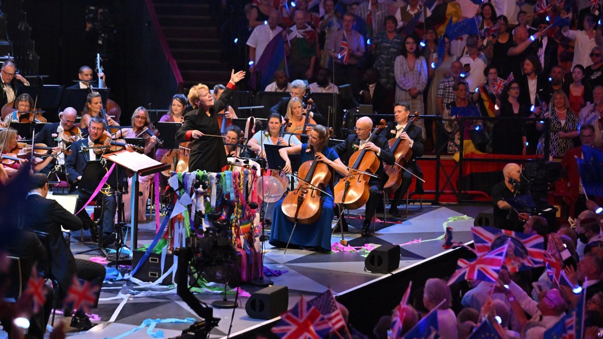 Last Night of the Proms featuring the BBC Symphony Orchestra , Chorus and BBC Singers conducted by Marin Alsop (Lise Davidsen soprano and Sheku Kanneh-Mason cello) in the Royal Albert Hall on Saturday 9 Sept. 2023 Photo by Mark Allan Provided by freya.edgeworth@bbc.co.uk