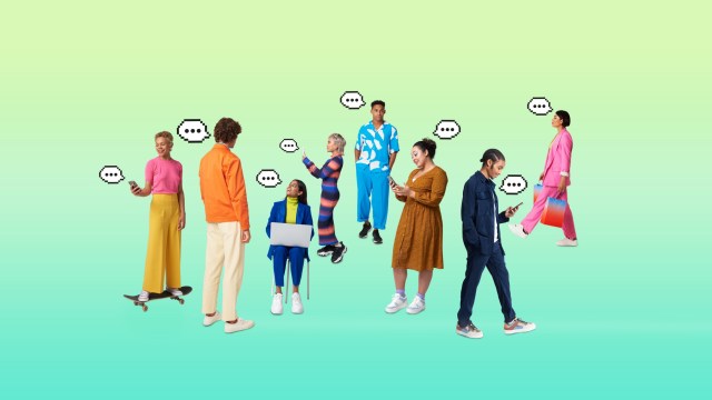 Article thumbnail: Group of Gen Z people communicating online