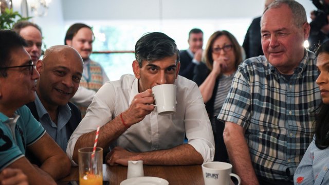 Article thumbnail: LONDON, ENGLAND - MAY 26: UK Prime Minister Rishi Sunak and his wife Akshata Murty attend a Conservative general election campaign event in Stanmore, on May 26, 2024 in London, England. Rishi Sunak has pledged to bring back Mandatory National Service for 18-year-olds if the Conservatives win the next election. (Photo by Chris Ratcliffe - WPA Pool/Getty Images)