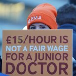 Article thumbnail: EMBARGOED TO 0001 WEDNESDAY JUNE 12 File photo dated 03/01/24 of Junior doctors and members of the British Medical Association (BMA) outside St Thomas' Hospital, London. Junior doctors in England should call off their upcoming strike if major political parties pledge to reopen talks as a priority after the General Election, health leaders have said. The NHS Confederation called on politicians and the British Medical Association (BMA) to come to a compromise in a bid to avert the disruptive walkout. Issue date: Wednesday June 12, 2024. PA Photo. See PA story POLITICS Election Strikes. Photo credit should read: Jonathan Brady/PA Wire