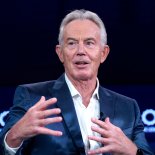 Article thumbnail: NEW YORK, NEW YORK - SEPTEMBER 19: Executive Chairman, Tony Blair Institute for Global Change The Rt. Hon. Tony Blair speaks onstage during the 2023 Concordia Annual Summit at Sheraton New York on September 19, 2023 in New York City. (Photo by Riccardo Savi/Getty Images for Concordia Summit)