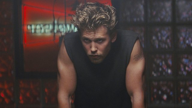 Article thumbnail: This image released by Focus Features shows Austin Butler in a scene from "The Bikeriders." (Focus Features via AP)