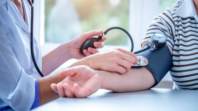 Article thumbnail: Doctor measures the pressure of the patient during a medical examination and consultation in the hospital