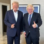 Article thumbnail: Handout photo issued by Ross Kempsell of former prime minister Boris Johnson (right) meeting former US president Donald Trump the Republican National Convention in Milwaukee, Wisconsin. Boris Johnson said Donald Trump would help to "protect democracy against aggression" after discussing Ukraine in a meeting with the Republican presidential nominee amid concerns about his threats to weaken US support for Kyiv. Issue date: Tuesday July 16, 2024. PA Photo. See PA story POLITICS Trump. Photo credit should read: Ross Kempsell/PA Wire NOTE TO EDITORS: This handout photo may only be used for editorial reporting purposes for the contemporaneous illustration of events, things or the people in the image or facts mentioned in the caption. Reuse of the picture may require further permission from the copyright holder.