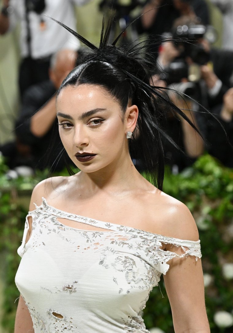 Charli XCX at the 2024 Met Gala: "Sleeping Beauties: Reawakening Fashion" held at The Metropolitan Museum of Art on May 6, 2024 in New York City. (Photo by Gilbert Flores/Variety via Getty Images)